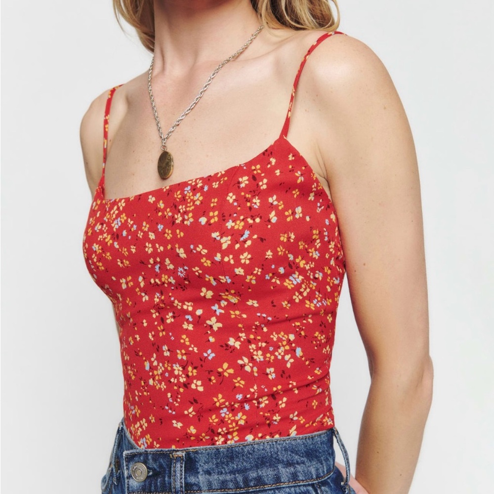 Reformation Harley Smocked Tank Top